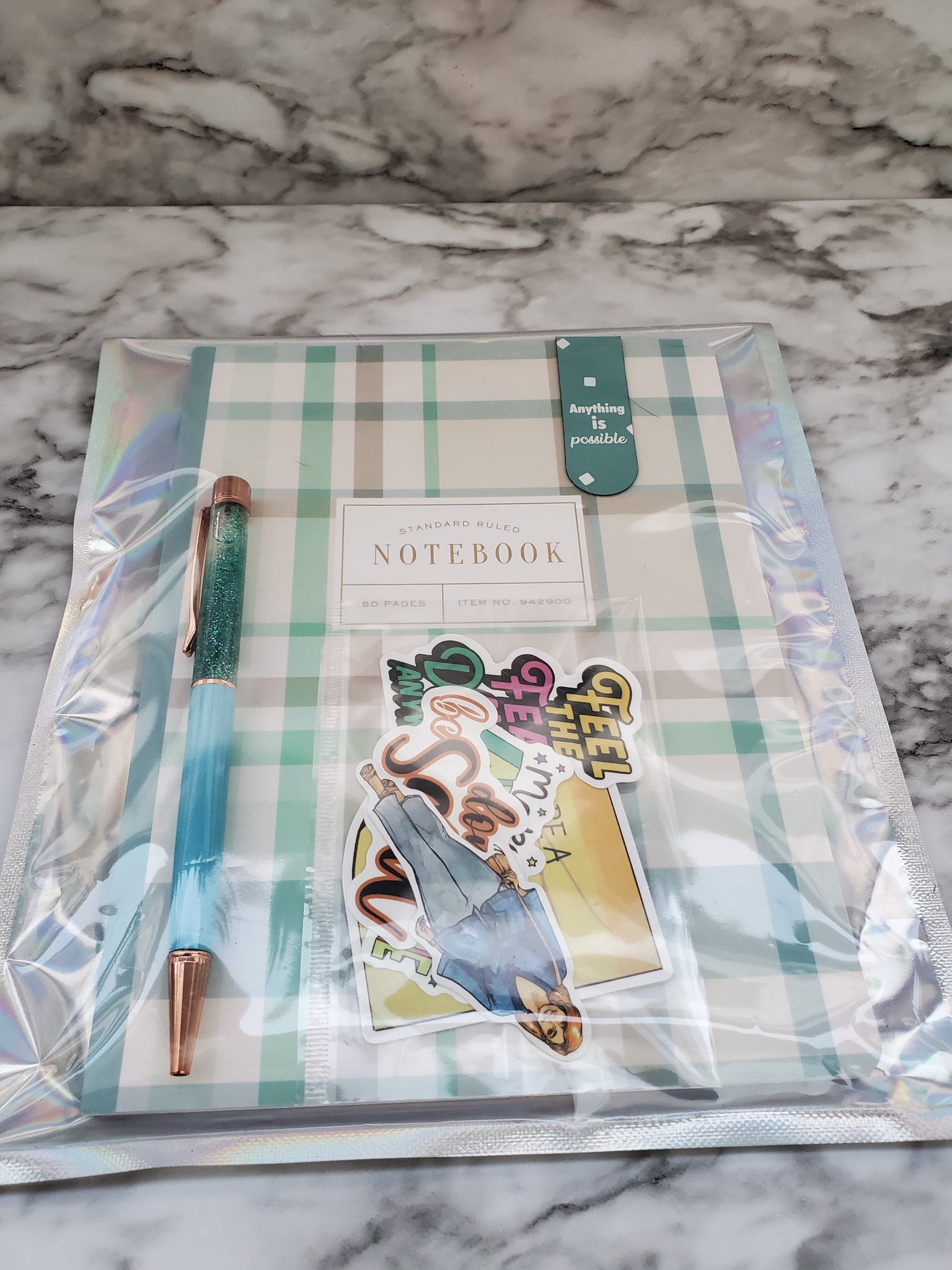 Green Plaid Journal Bundle
